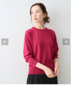 【完売・タグ付き】IENA ALBAクルーネックプルオーバー　ピンクのサムネイル
