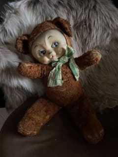 アメリカ　ラバーフェイス　テディベア　くま　ぬいぐるみ　ヴィンテージのサムネイル