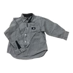 コムサイズム　ギンガムチェックシャツ　100A