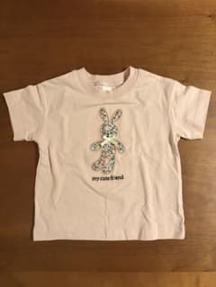 ⭐︎ほぼ新品⭐︎ウサギデザイン Tシャツ 90cm 淡いピンクのサムネイル