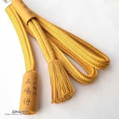 goto-yu-ll-17☆山吹茶色☆五嶋紐 長尺 帯締め ゆるぎ より房 新品 goto-yu-ll-17☆山吹茶色☆五嶋紐 長尺 帯締め ゆるぎ より房 新品