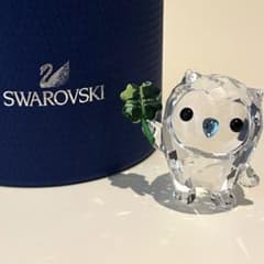 Swarovski クリスタル フクロウ 四つ葉のクローバー 置物のサムネイル