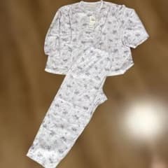 新品　グンゼ 婦人長袖長パンツ パジャマ 花柄 パープル LLPのサムネイル