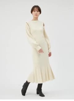 FRAY I.D　スリットショルダー　マーメイド　ニットワンピースのサムネイル