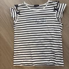 BeBe キッズ Tシャツ 140cm ボーダー リボンのサムネイル
