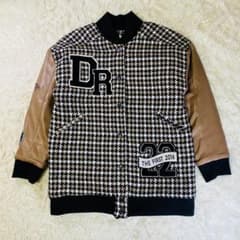 Darich スタジャン オーバーサイズ モカ チェック フェイクレザー Darich スタジャン オーバーサイズ モカ チェック フェイクレザー