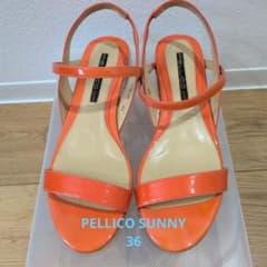 PELLICO SUNNY エナメルサンダル オレンジ　36のサムネイル
