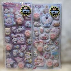 肉球蓄光プニプニシール　もちぱん&もぐにゃん２枚セットのサムネイル