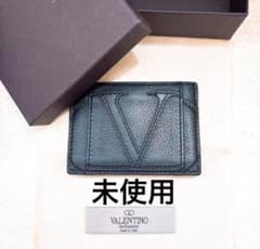 未使用】ヴァレンティノ ガラヴァーニ カードケース Vロゴ レザー 黒