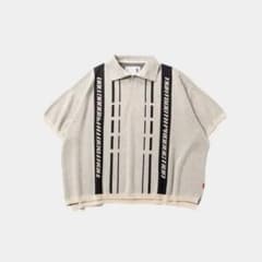 TIGHTBOOTH STRIPE KNIT OPEN POLO XL - メルカリ