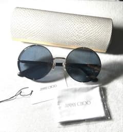 JIMMY CHOO ラウンド サングラス ゴールド ブラックのサムネイル