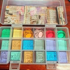 コラージュ素材 紙モノ おすそ分け 大量セット ハンドメイド ケース