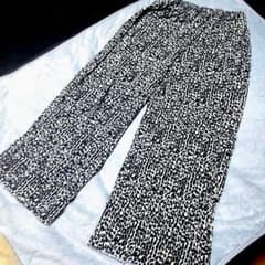 ヒョウ柄 らくちんワイドパンツ Mサイズのサムネイル