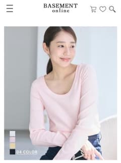 【HARUKA DESIGN】ディープラウンドネックリブカットソーのサムネイル