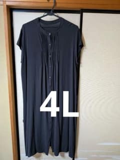 大きいサイズチュニック、ワンピース　ブラック4Lのサムネイル