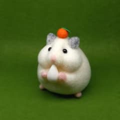 羊毛フェルト♡ハムスター♡鏡餅のサムネイル