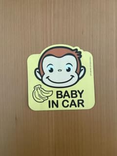 おさるのジョージ BABY IN CAR ステッカーのサムネイル