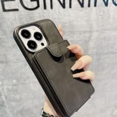 iPhone11用 ブラック カード入れ付き　取り外し可のサムネイル