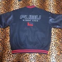 FUBU スタジャン ブラック/レッド Mのサムネイル