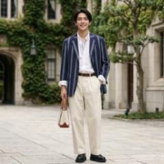 希少・美品】MOON×ケイタマルヤマ 英国生地 JKT 50 紺ブレ - メルカリ