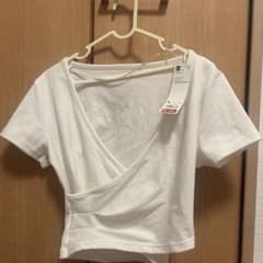GU カシュクールT 半袖 ホワイト Mサイズのサムネイル