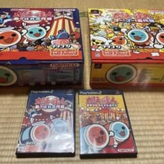 PlayStation2 太鼓の達人 タタコン2セット+太鼓の達人ソフトのセットのサムネイル