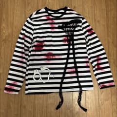 ハロウィン 囚人コスプレセット 【ボーダートップス 網タイツ 手錠】のサムネイル