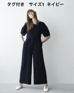 タグ付き CLANE クラネ ランタンスリーブオールインワン 1サイズ 
