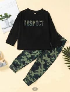 新品♡カモフラージュ♡セットアップ長袖　男の子　キッズ　120CM子供服のサムネイル