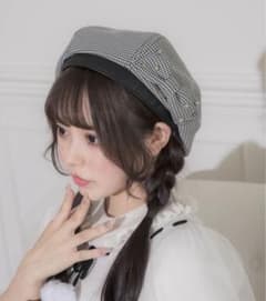 n*a様 pium 千鳥柄リボンベレーのサムネイル