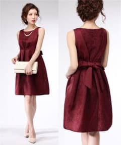 DressLine 花柄ジャガード タック ワンピース パーティードレスのサムネイル