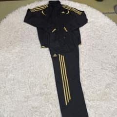 adidas ジャージ 上下セット ブラック×ゴールドのサムネイル