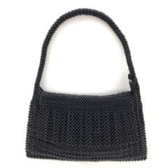 M05/031 黒珊瑚 ハンドバッグ ビーズバッグ パーティーバック ブラック