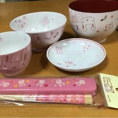 女の子用食器 五点セットのサムネイル