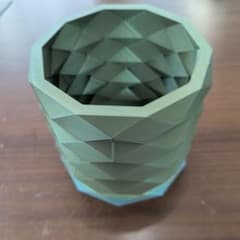 植木鉢 3Dプリント 幾何学模様 グリーンのサムネイル