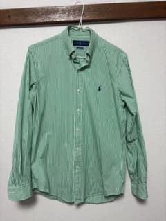 Ralph Lauren Classic Fit シャツ XS 緑ストライプのサムネイル