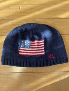 POLO RALPH LAUREN 星条旗 ニット帽 フリース裏地 キッズ