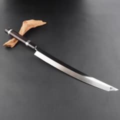 11199鬼反り先丸包丁尺二鏡面仕上げ刺身包丁刃は究極の切れ味黒檀五本