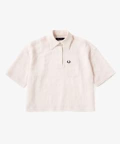 極美品 フレッドペリー 5分袖 クロップド プルオーバーシャツ UK10のサムネイル