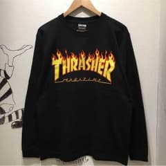 THRASHER スラッシャー ロンティーフレイムロゴ★値下げしました★のサムネイル