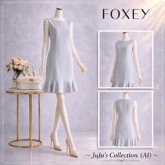 極美品★FOXEY/フォクシー アマリリス ストレッチダブルフェイス ドレス38 極美品☆FOXEY/フォクシー アマリリス ストレッチダブルフェイス
