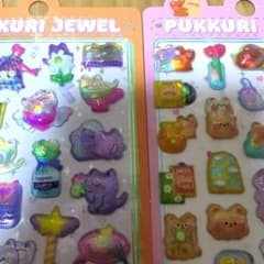 ぷっくりジュエル　２種類セット　シール　ステッカー　３D立体　キラキラ