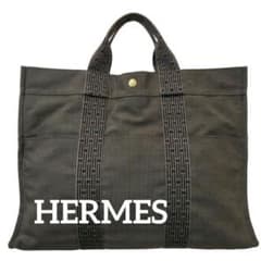 ♥️期間限定セール♥️HERMES エールライン　トートバッグ グレー