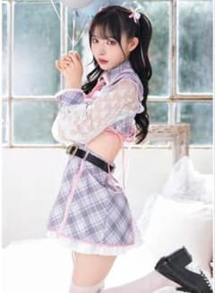【訳あり】マリームーン アイドル チェック制服 ピンク