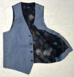 美品✨希少 PS Paul Smith 水玉柄 麻 リネン100% ベスト - メルカリ