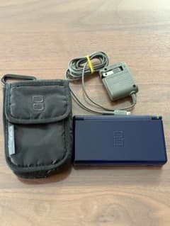 動作確認済 DS Lite エナメルネイビー 純正充電器・ポーチ付のサムネイル
