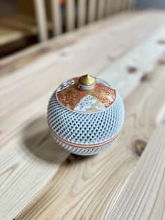 有田焼】 西浦琴峰作 白磁網目焼 蓋物揃 琴峰 小物入れ 蓋物
