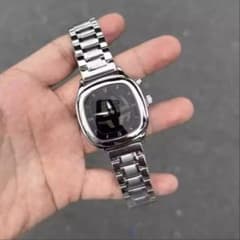 ケルシウムウォッチ 腕時計 y2k archive 黒　シルバーベルト - 4