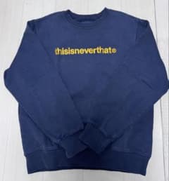 thisisneverthat ネイビー クルーネック スウェット - メルカリ
