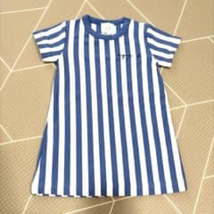 agnès b. 半袖ストライプワンピース　ブルー　0歳1歳のサムネイル